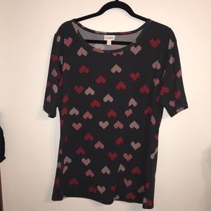 LulaRoe Gigi with hearts